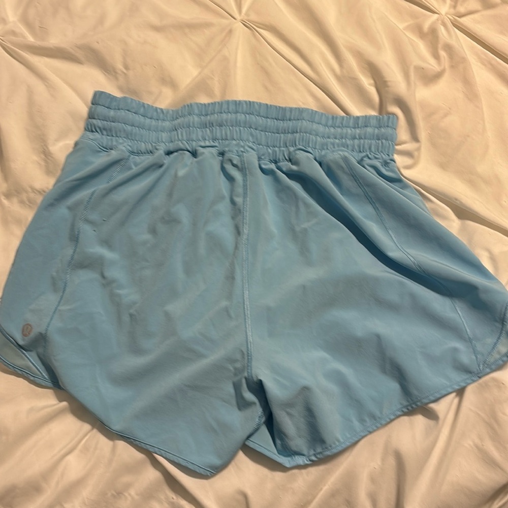 Hotty Hot High-Rise Lined Short 4" Blue Chill